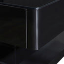 Stylish Coffee Table High Gloss Finish in Shiny Black Colour with 4 Drawers Storage - RnR Galore