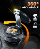 Suction Phone Mount for Car Dashboard/Windshield - 360°Adjustable Magnetic Phone Holder for Car, Foldable Car Phone Holder for iPhone Series (Carbon Fiber & Aluminum Alloy) - RnR Galore