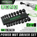 Swanlake 20Pcs Garden Tools Power Nut Driver Set Impact Drill SAE and Metric(will be no tracking) - RnR Galore