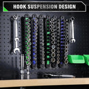 SWANLAKE 6 - Piece Swivel Socket Organiser Set, 1/4 - Inch x 26 Clips, 3/8 - Inch x 26 Clips, 1/2 - Inch x 22 Clips, Premium Quality Socket Storage Holders - RnR Galore