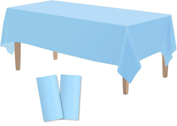 Table Cloth Cover Reusable & Washable Xmas Party 137cm x 274cm (54"x108") in Sky Blue - RnR Galore