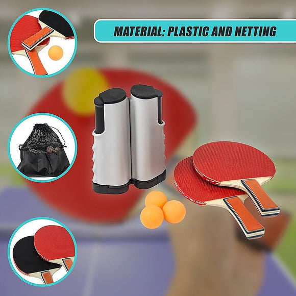 Table Tennis Game Indoor Portable Travel Ping Pong Ball Set Extendable - RnR Galore