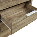 Tallboy with 5 Storage Drawers Natural Wood like MDF in Oak Colour - RnR Galore