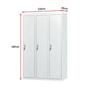 Three - Door Side by Side Office Gym Shed Storage Locker - RnR Galore