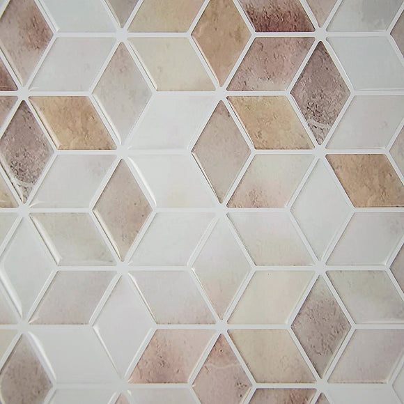Tiles 3D Peel and Stick Wall Tile Shell Mosaic 10 Sheets - RnR Galore