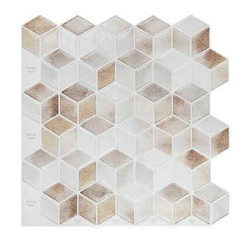 Tiles 3D Peel and Stick Wall Tile Shell Mosaic 10 Sheets - RnR Galore