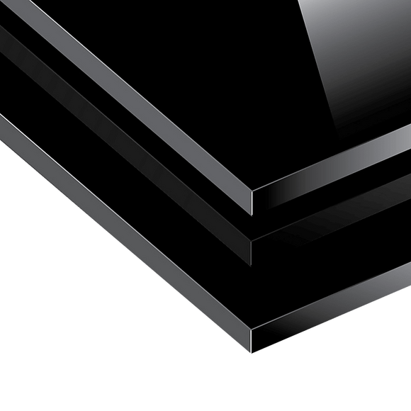 Toughened 60cm x 70cm Black Glass Kitchen Splashback - RnR Galore
