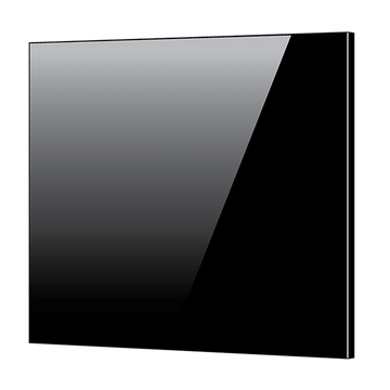Toughened 60cm x 70cm Black Glass Kitchen Splashback - RnR Galore
