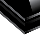 Toughened 90cm x 75cm Black Glass Kitchen Splashback - RnR Galore