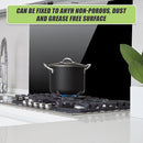 Toughened 90cm x 75cm Black Glass Kitchen Splashback - RnR Galore