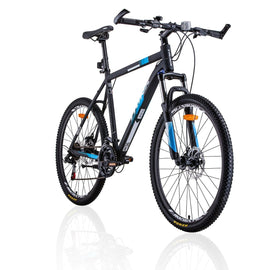 Trinx MTB Mens Mountain Bike 26 inch Shimano Gear 21 - Speed [Colour: Matt Black White/Blue] [Size Of Frame: 17 inches] - RnR Galore