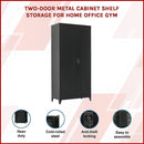 Two - Door Metal Cabinet Shelf Storage for Home Office Gym - RnR Galore