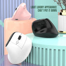 Two Ergonomic Vertical Wireless Mouse - Dual Mode (2.4G & Bluetooth), 5 Adjustable DPI, Silent Clicks, Rechargeable(black) - RnR Galore
