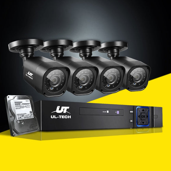 UL - tech CCTV Security System 4CH DVR 4 Cameras 1TB Hard Drive - RnR Galore