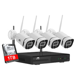 UL - tech Wireless CCTV Security System 8CH NVR 3MP 4 Square Cameras 1TB - RnR Galore