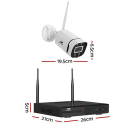 UL - tech Wireless CCTV Security System 8CH NVR 3MP 4 Square Cameras 1TB - RnR Galore