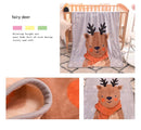 Ultra - Soft Kids Plush Fleece Blanket - Cozy Cartoon Animal Throw for All Seasons (Fawn) - RnR Galore