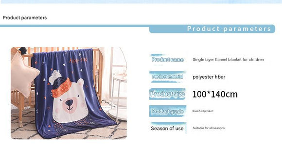 Ultra - Soft Kids Plush Fleece Blanket - Cozy Cartoon Animal Throw for All Seasons (Fawn) - RnR Galore