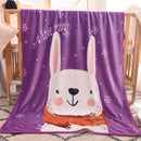 Ultra - Soft Kids Plush Fleece Blanket - Cozy Cartoon Animal Throw for All Seasons (Rabbit) - RnR Galore