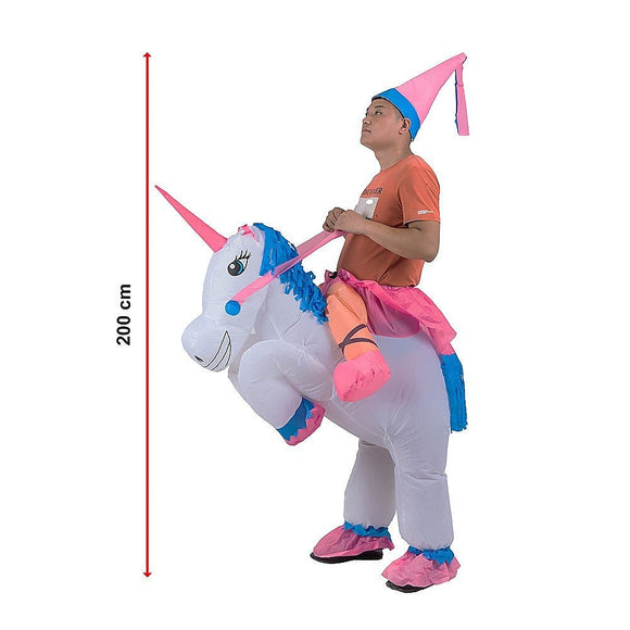 UNICORN Fancy Dress Inflatable Suit - Fan Operated Costume - RnR Galore