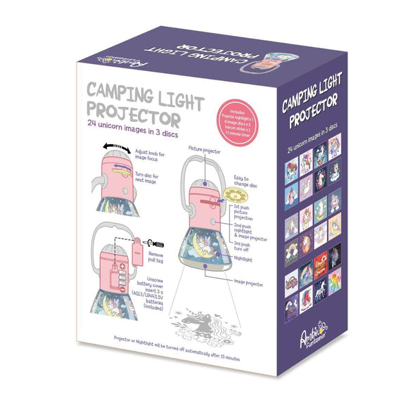 Unicorn Mini Night Light Camping Projector - Lantern Torch Kids Learning Toy - RnR Galore