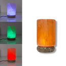 USB Colour Changing Salt Himalayan Lamp - Cylinder Shape Pink Rock LED Light - RnR Galore