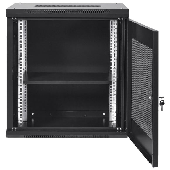 VEVOR 12U Wall Mount Network Server Cabinet, 15.5'' Deep, Server Rack Cabinet Enclosure, 200 lbs Max. Ground - mounted Load Capacity, with Locking Door Side Panels, for IT Equipment, A/V Devices - RnR Galore