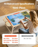 VEVOR 1500 Piece Puzzle Board with Folding Leg Portable Wooden Jigsaw 86x63cm - RnR Galore