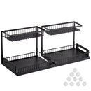 VEVOR 2 - Tier Wire Pull Out Cabinet Under Sink Basket Organizer 10.7"x14.2" 2PCS - RnR Galore