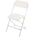 VEVOR 4 Pack Folding Chairs, Foldable Plastic Chairs with Heavy Duty Metal Frame, Portable Folding Card Table Chairs, Stackable Indoor Outdoor Seats for Home, Yard, Garden, Parties, Events, White - RnR Galore