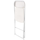 VEVOR 4 Pack Folding Chairs, Foldable Plastic Chairs with Heavy Duty Metal Frame, Portable Folding Card Table Chairs, Stackable Indoor Outdoor Seats for Home, Yard, Garden, Parties, Events, White - RnR Galore