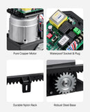 VEVOR 400W Electric Sliding Gate Opener 1000kg Chain Drive Infrared Sensor - RnR Galore