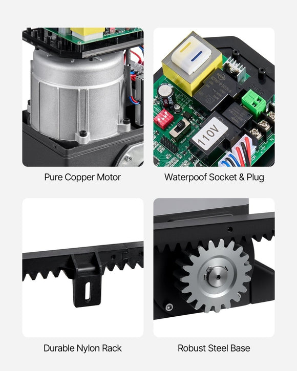 VEVOR 400W Electric Sliding Gate Opener 1000kg Chain Drive Infrared Sensor - RnR Galore