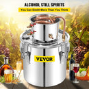 VEVOR 50L Water Alcohol Distiller Copper Moonshinestill Brewing w/ Water Pump - RnR Galore