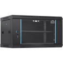 VEVOR 6U Wall Mount Network Server Cabinet, 15.5'' Deep, Server Rack Cabinet Enclosure, 200 lbs Max. Ground - mounted Load Capacity, with Locking Glass Door Side Panels, for IT Equipment, A/V Devices - RnR Galore