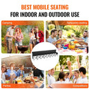 VEVOR 8 Seat Portable Folding Sport Bench Outdoor Camping Chair with Carry Bag - RnR Galore