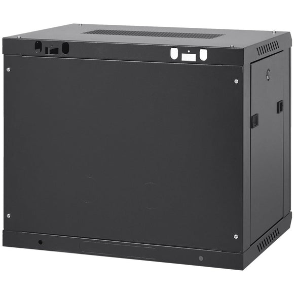 VEVOR 9U Wall Mount Network Server Cabinet, 39.37 cm Deep, Server Rack Cabinet Enclosure, 90.7 kg Max. Ground - mounted Load Capacity, with Locking Glass Door Side Panels, for IT Equipment, A/V Devices - RnR Galore
