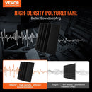 VEVOR Acoustic Foam Panels 4 Pack 16.5 x 6.3 x 12 in Adhesive for Wall Ceiling - RnR Galore