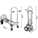 VEVOR Aluminum Hand Truck 3 in 1 Folding Hand Truck Convertible Hand Truck and Dolly - RnR Galore