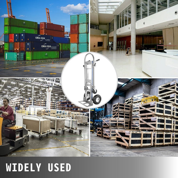 VEVOR Aluminum Hand Truck 3 in 1 Folding Hand Truck Convertible Hand Truck and Dolly - RnR Galore