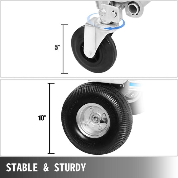 VEVOR Aluminum Hand Truck 3 in 1 Folding Hand Truck Convertible Hand Truck and Dolly - RnR Galore