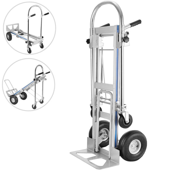 VEVOR Aluminum Hand Truck 3 in 1 Folding Hand Truck Convertible Hand Truck and Dolly - RnR Galore