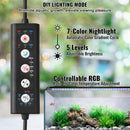 VEVOR Aquarium Light, 14W Full Spectrum Fish Tank Light with 24/7 Natural Mode, Adjustable Timer & 5 - Level Brightness, with Aluminum Alloy Shell Extendable Brackets for 12" - 18" Freshwater Planted Tank - RnR Galore