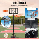 VEVOR Basketball Hoop, 4 - 10 ft Adjustable Height Portable Backboard System, 44 inch Basketball Hoop & Goal, Kids & Adults Basketball Set with Wheels, Stand, and Fillable Base, for Outdoor/Indoor - RnR Galore
