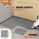 VEVOR Carpet Tiles Peel and Stick, Squares Self Adhesive Carpet Floor Tile, Soft Padded Carpet Tiles, Easy Install DIY for Bedroom Living Room Indoor Outdoor (12 Tiles, Light Gray) - RnR Galore