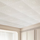 VEVOR Ceiling Tiles 12 - Pack 24 x 24 in PVC Easy Installation White Echo Pattern - RnR Galore