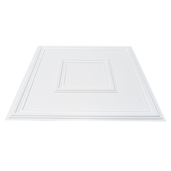 VEVOR Ceiling Tiles 12 - Pack 24 x 24 in PVC Easy Installation White Geometric - RnR Galore