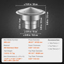 VEVOR Chimney Cap 6 - inch 304 Stainless Steel Round Roof Rain Cap Cover Silver - RnR Galore