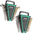 VEVOR Combination Wrench Set 24 PCS SAE 1/4" - 7/8" Metric 8 - 19mm Organizer Rack - RnR Galore