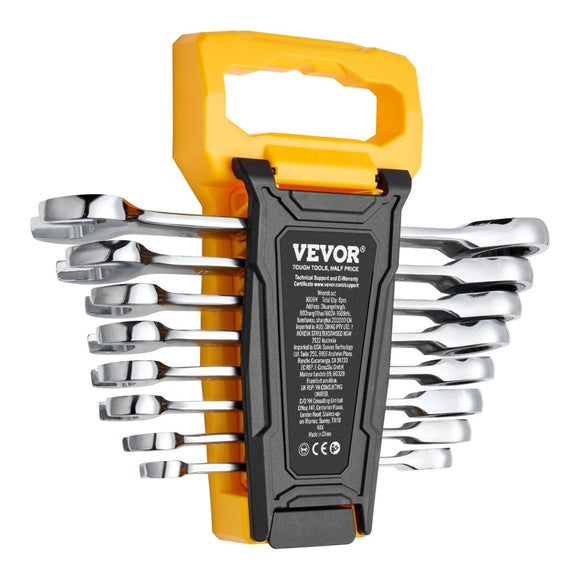 VEVOR Combination Wrench Set 8 - Piece Metric 8 mm to 19 mm with Organizer Rack - RnR Galore